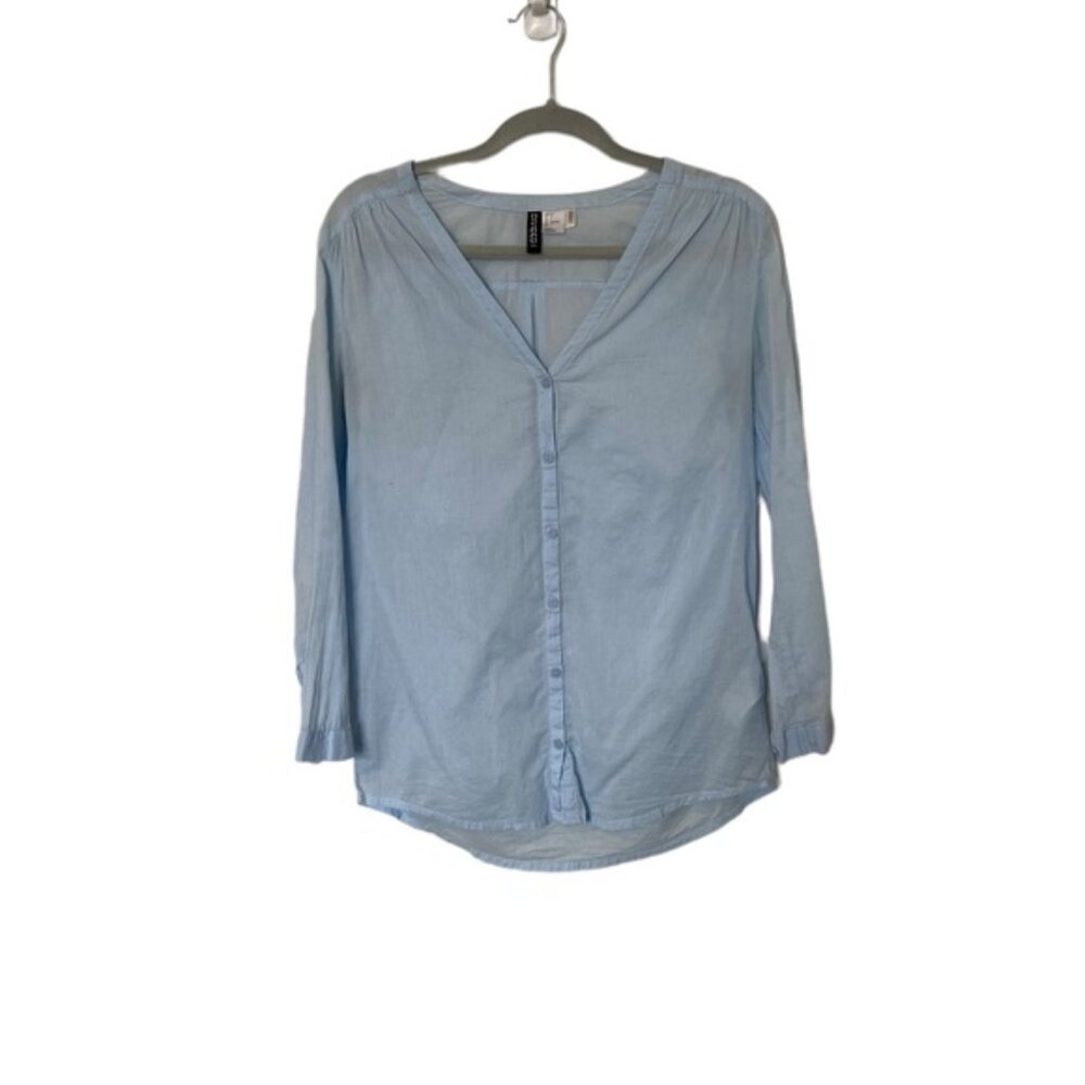HM Long Sleeve Shirt, Size 4, Blue